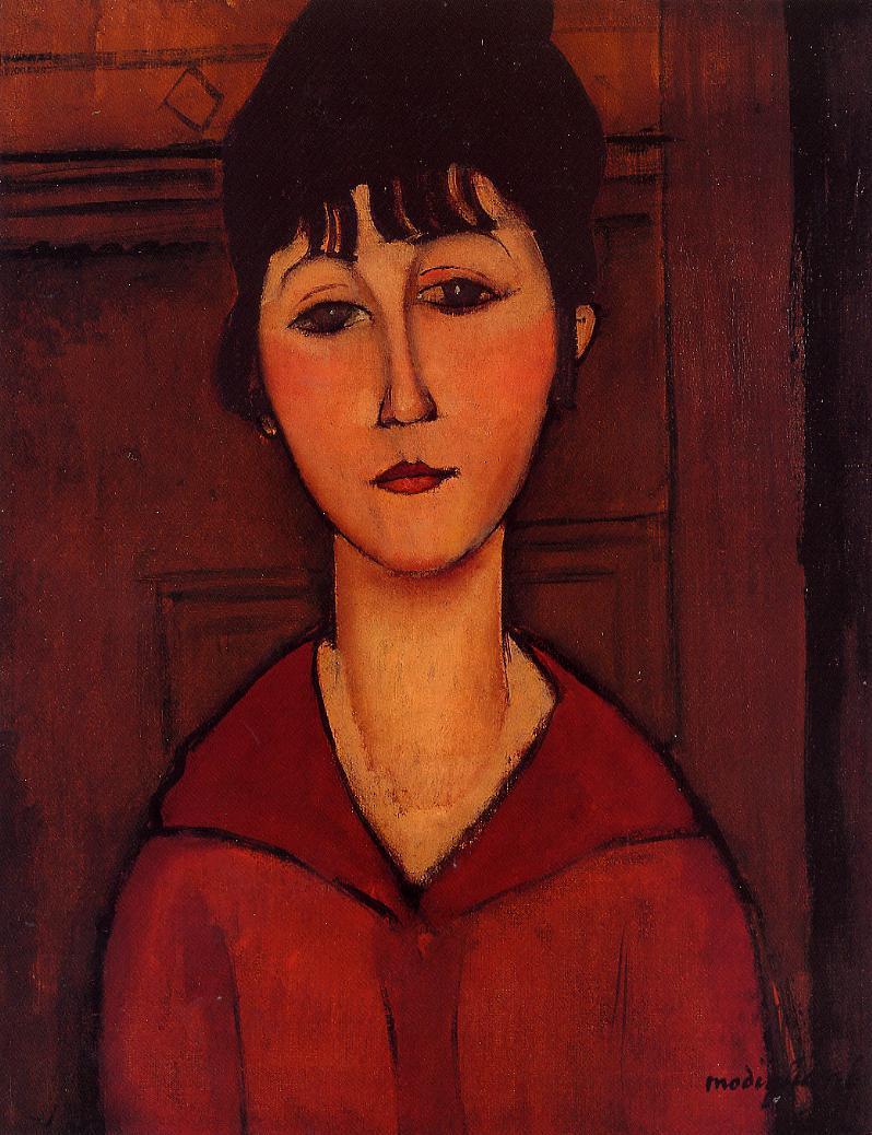 Head of a Young Girl - Amedeo Modigliani Paintings